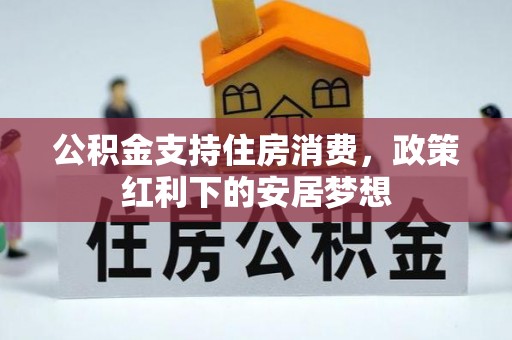 新房公积金支持住房消费，政策红利下的安居梦想