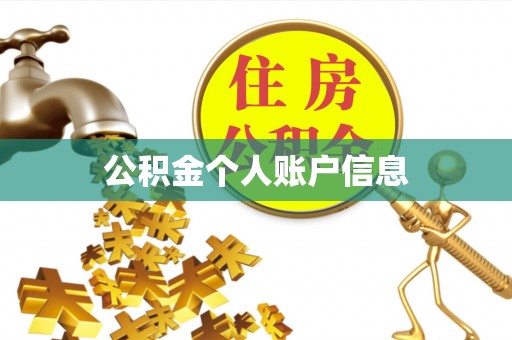 新房公积金个人账户信息