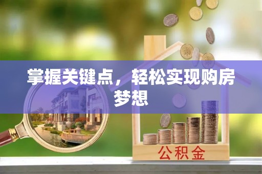 新房掌握关键点，轻松实现购房梦想