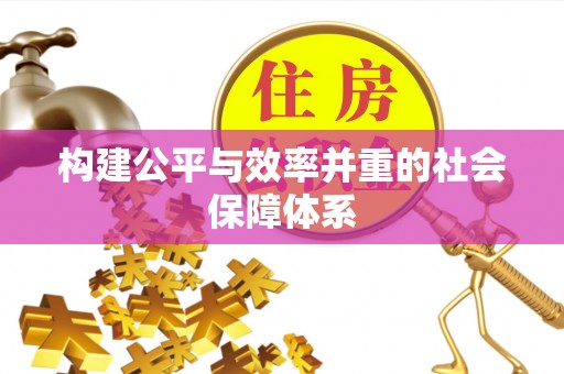 新房构建公平与效率并重的社会保障体系