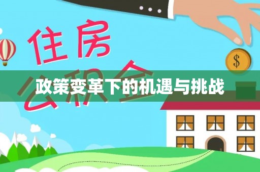 新房政策变革下的机遇与挑战