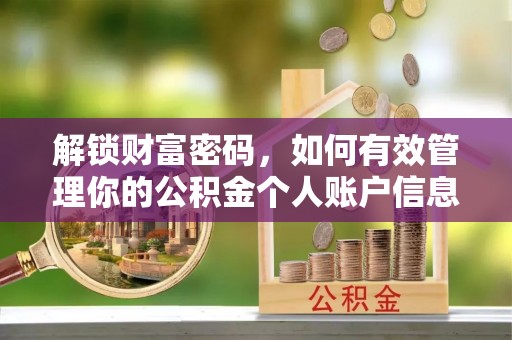 新房解锁财富密码，如何有效管理你的公积金个人账户信息