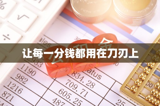 新房让每一分钱都用在刀刃上