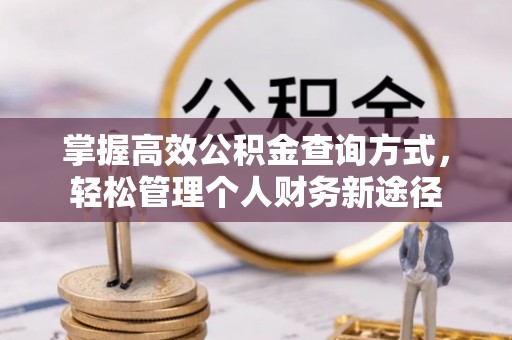新房掌握高效公积金查询方式，轻松管理个人财务新途径